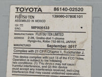 2017-2018 Toyota Corolla Radio AM FM Cd Player Receiver Replacement P/N:86140-02520 Fits Fits 2017 2018 OEM Used Auto Parts 