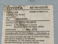 2017-2019 Toyota Corolla Radio AM FM Cd Player Receiver Replacement P/N:86140-02520 Fits Fits 2017 2018 2019 OEM Used Auto P