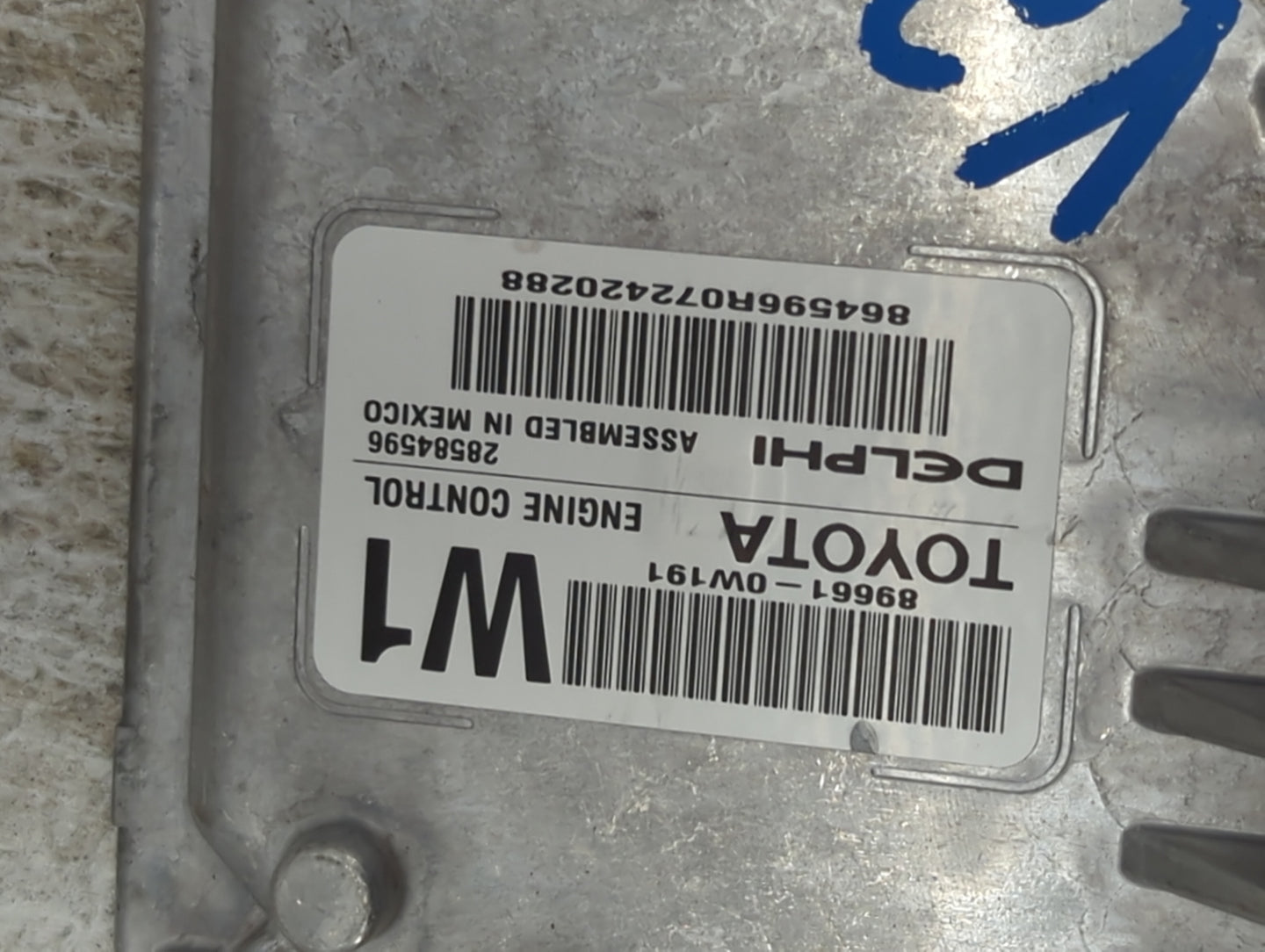2017-2018 Toyota Corolla PCM Engine Control Computer ECU ECM PCU OEM P/N:89661-0W191 Fits Fits 2017 2018 OEM Used Auto Parts
