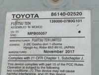 2017-2019 Toyota Corolla Radio AM FM Cd Player Receiver Replacement P/N:86140-02520 Fits Fits 2017 2018 2019 OEM Used Auto P