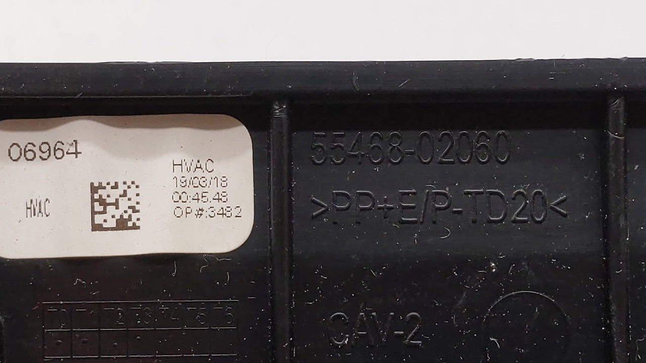 2017-2019 Toyota Corolla Climate Control Module Temperature AC/Heater Replacement P/N:55468-02060 Fits Fits 2017 2018 2019 O