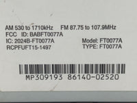 2017-2019 Toyota Corolla Am Fm Cd Player Radio Receiver - Oemusedautoparts1.com