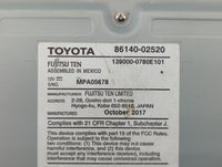 2017-2019 Toyota Corolla Am Fm Cd Player Radio Receiver 591841 - Oemusedautoparts1.com
