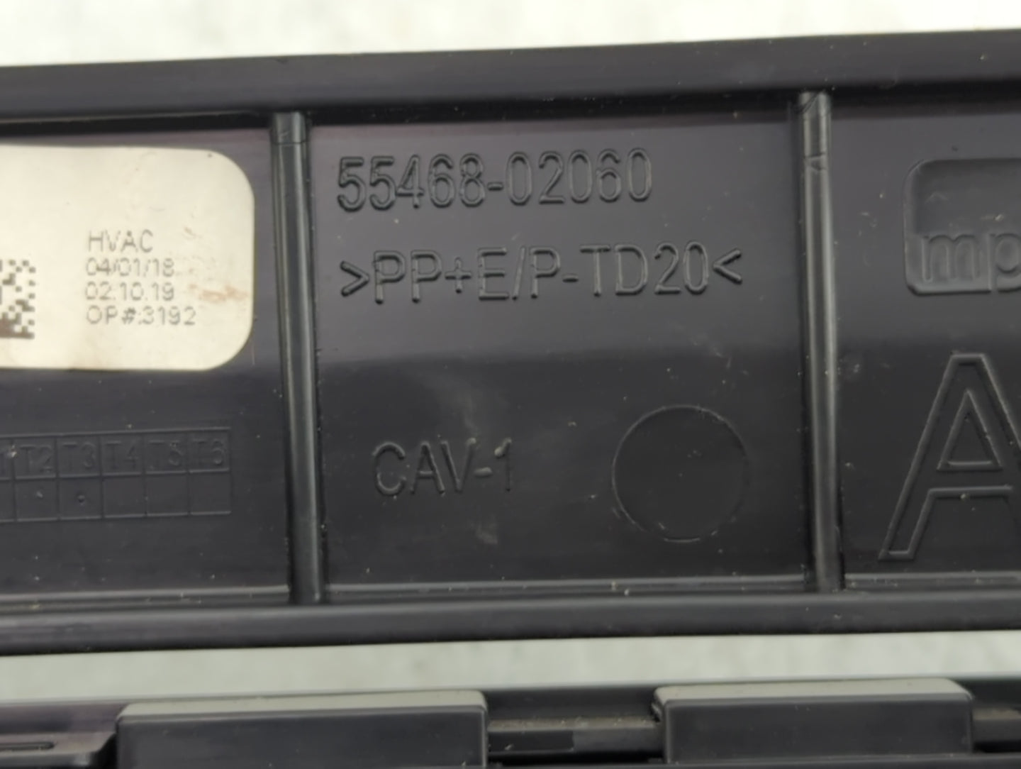 2017-2019 Toyota Corolla Climate Control Module Temperature AC/Heater Replacement P/N:55468-02060 Fits Fits 2017 2018 2019 O