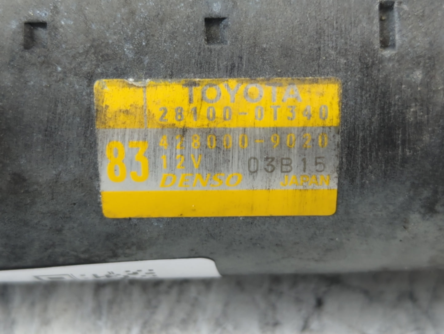 2015-2022 Toyota Corolla Car Starter Motor Solenoid OEM P/N:04801839AB 428000-9020 Fits OEM Used Auto Parts - Oemusedautopar