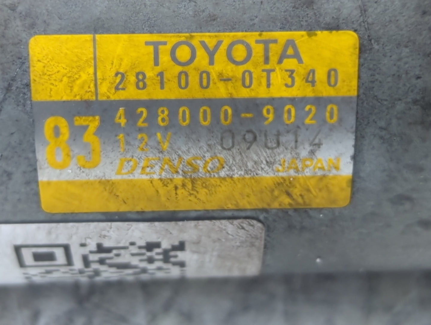 2015-2022 Toyota Corolla Car Starter Motor Solenoid OEM P/N:28100-0T340 428000-9020 Fits OEM Used Auto Parts - Oemusedautopa