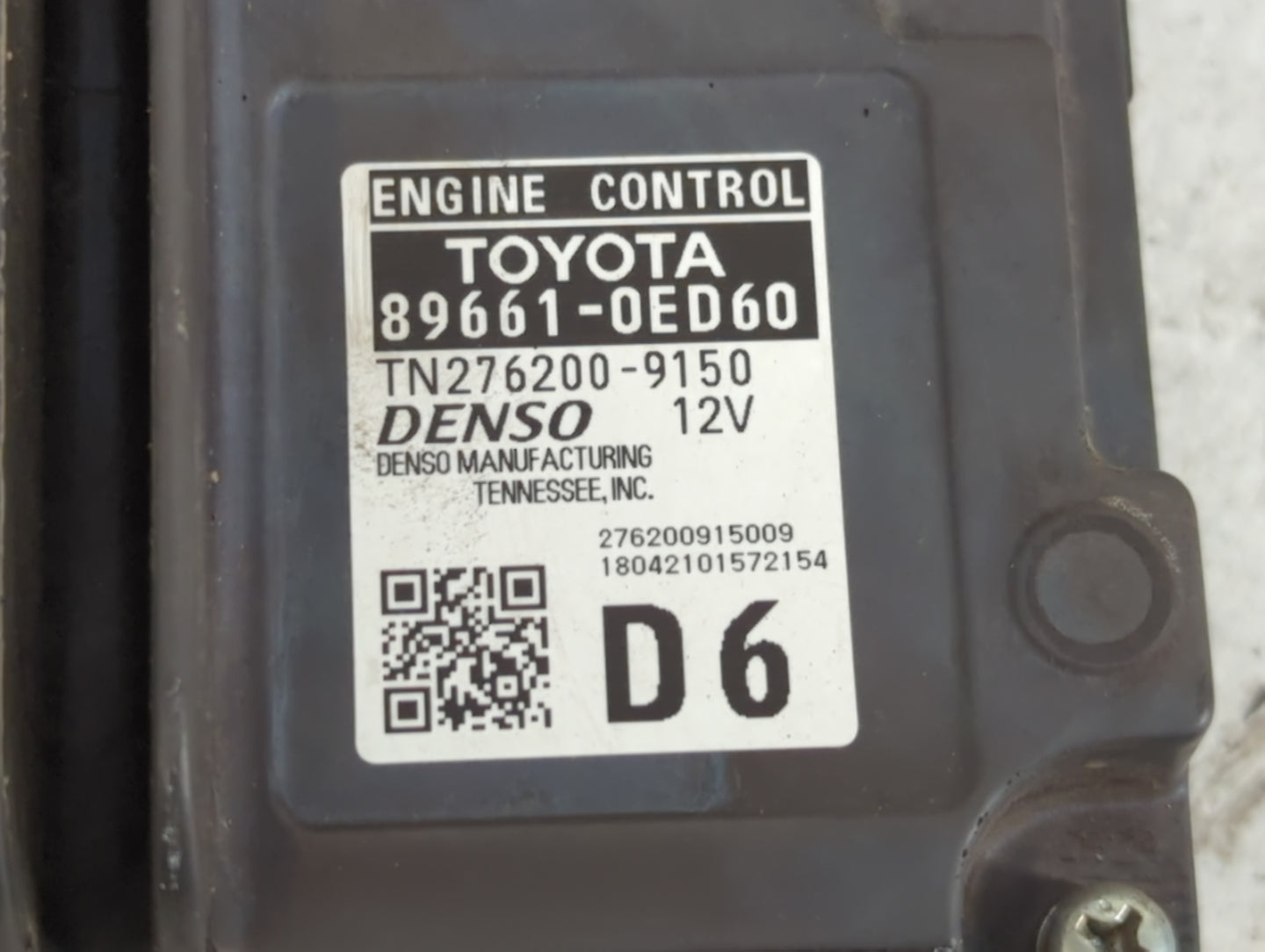 2017-2018 Toyota Highlander PCM Engine Control Computer ECU ECM PCU OEM P/N:TN276200-9150 89661-0ED60 Fits Fits 2017 2018 OE