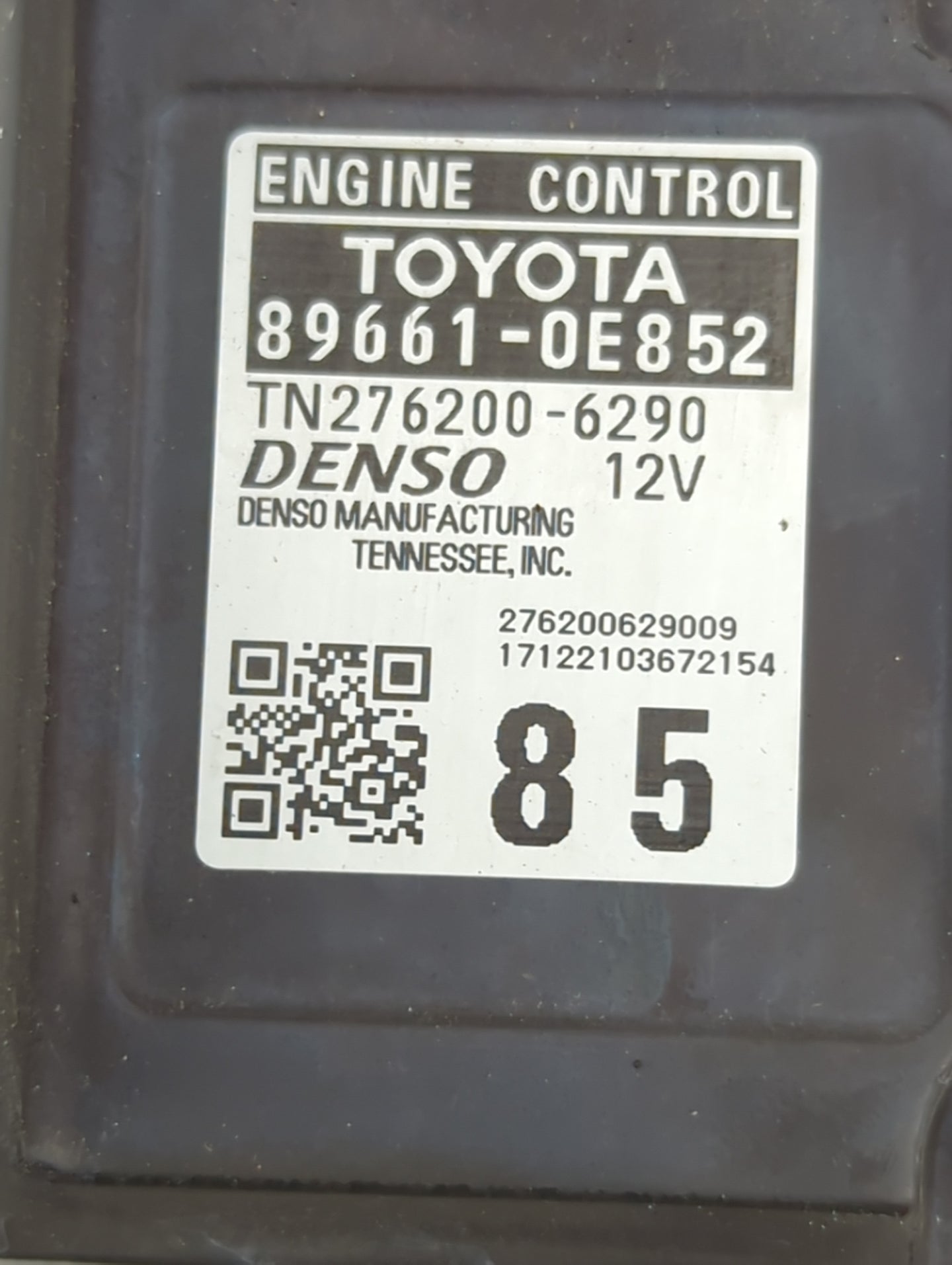 2017-2018 Toyota Highlander PCM Engine Control Computer ECU ECM PCU OEM P/N:89661-0E852 276200-6290 Fits Fits 2017 2018 OEM 