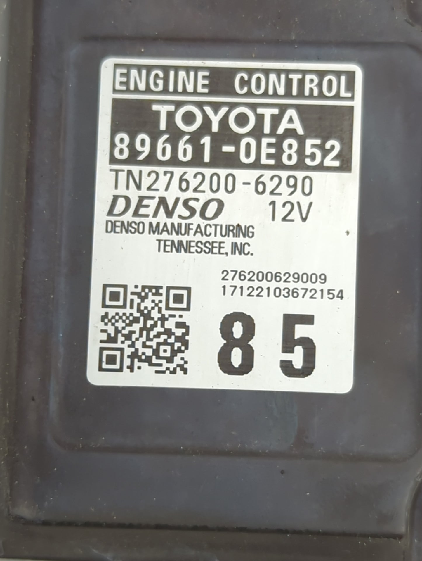 2017-2018 Toyota Highlander PCM Engine Control Computer ECU ECM PCU OEM P/N:89661-0E852 276200-6290 Fits Fits 2017 2018 OEM 