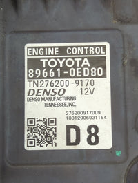 2017-2018 Toyota Highlander PCM Engine Control Computer ECU ECM PCU OEM P/N:89661-0ED80 276200-9170 Fits Fits 2017 2018 OEM 