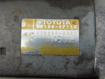2017-2019 Toyota Highlander Car Starter Motor Solenoid OEM P/N:438000-3390 28100-0P110 Fits Fits 2017 2018 2019 2020 OEM Used Auto Parts