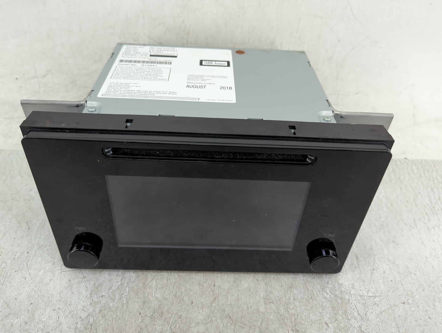 2016-2018 Toyota Prius Radio AM FM Cd Player Receiver Replacement P/N:86140-47270 Fits Fits 2016 2017 2018 OEM Used Auto Par