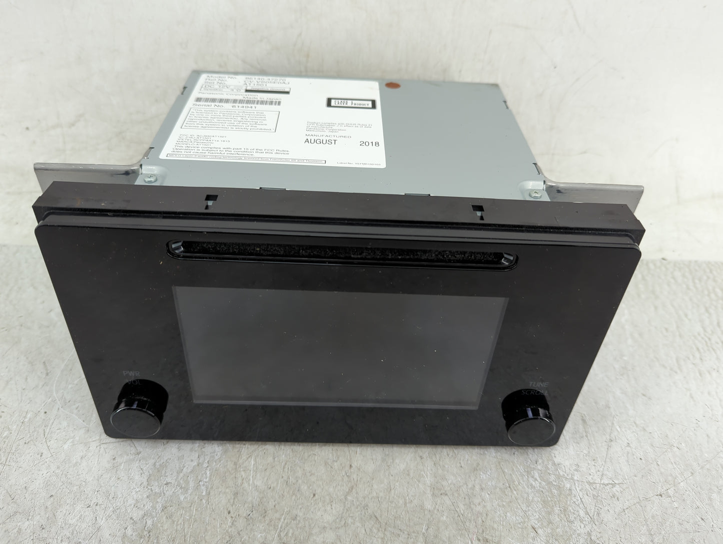 2016-2018 Toyota Prius Radio AM FM Cd Player Receiver Replacement P/N:86140-47270 Fits Fits 2016 2017 2018 OEM Used Auto Par