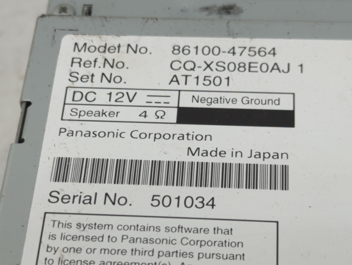 2016-2020 Toyota Prius Radio AM FM Cd Player Receiver Replacement P/N:86100-47564 Fits Fits 2016 2017 2018 2019 2020 OEM Use