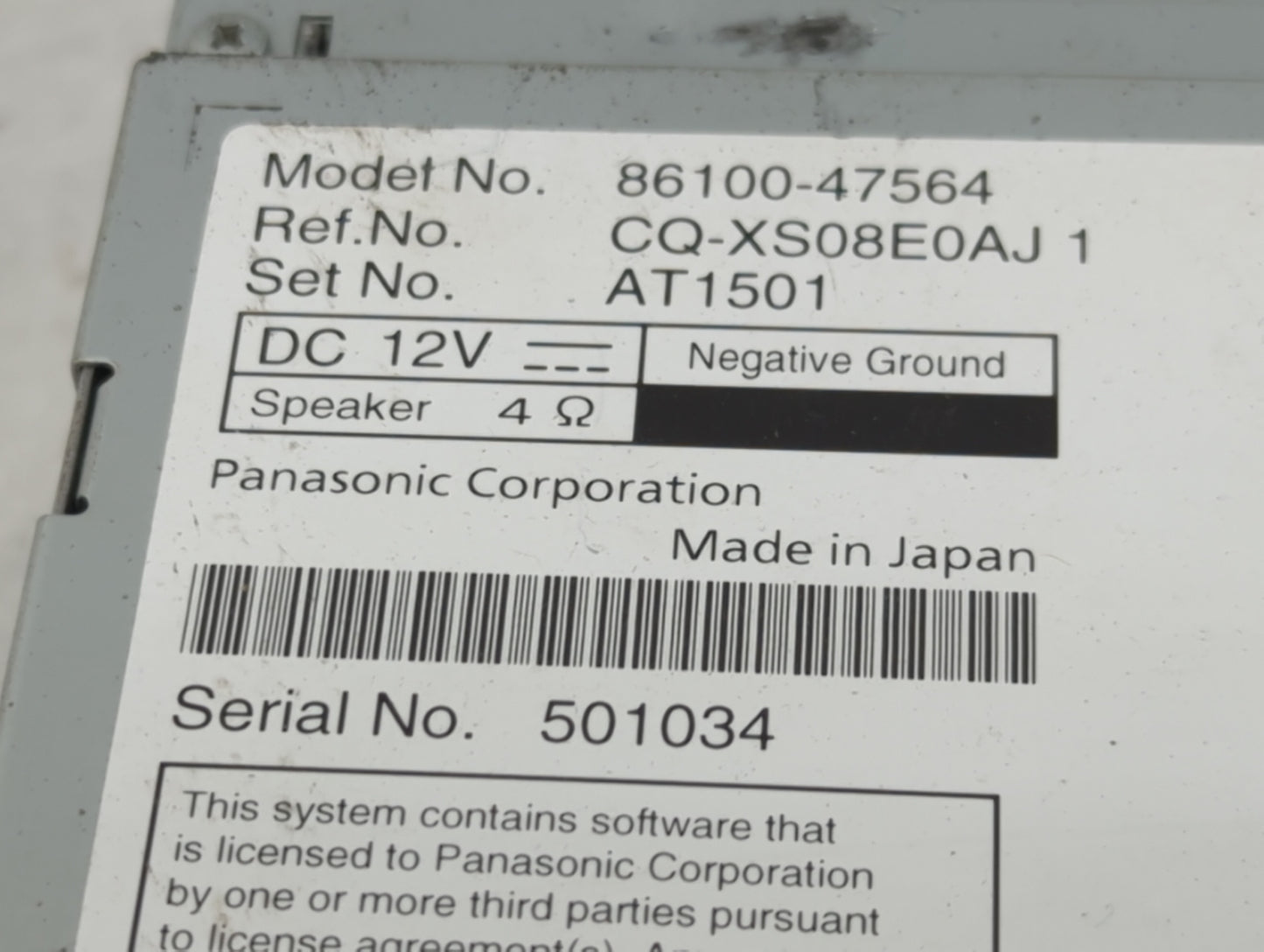 2016-2020 Toyota Prius Radio AM FM Cd Player Receiver Replacement P/N:86100-47564 Fits Fits 2016 2017 2018 2019 2020 OEM Use