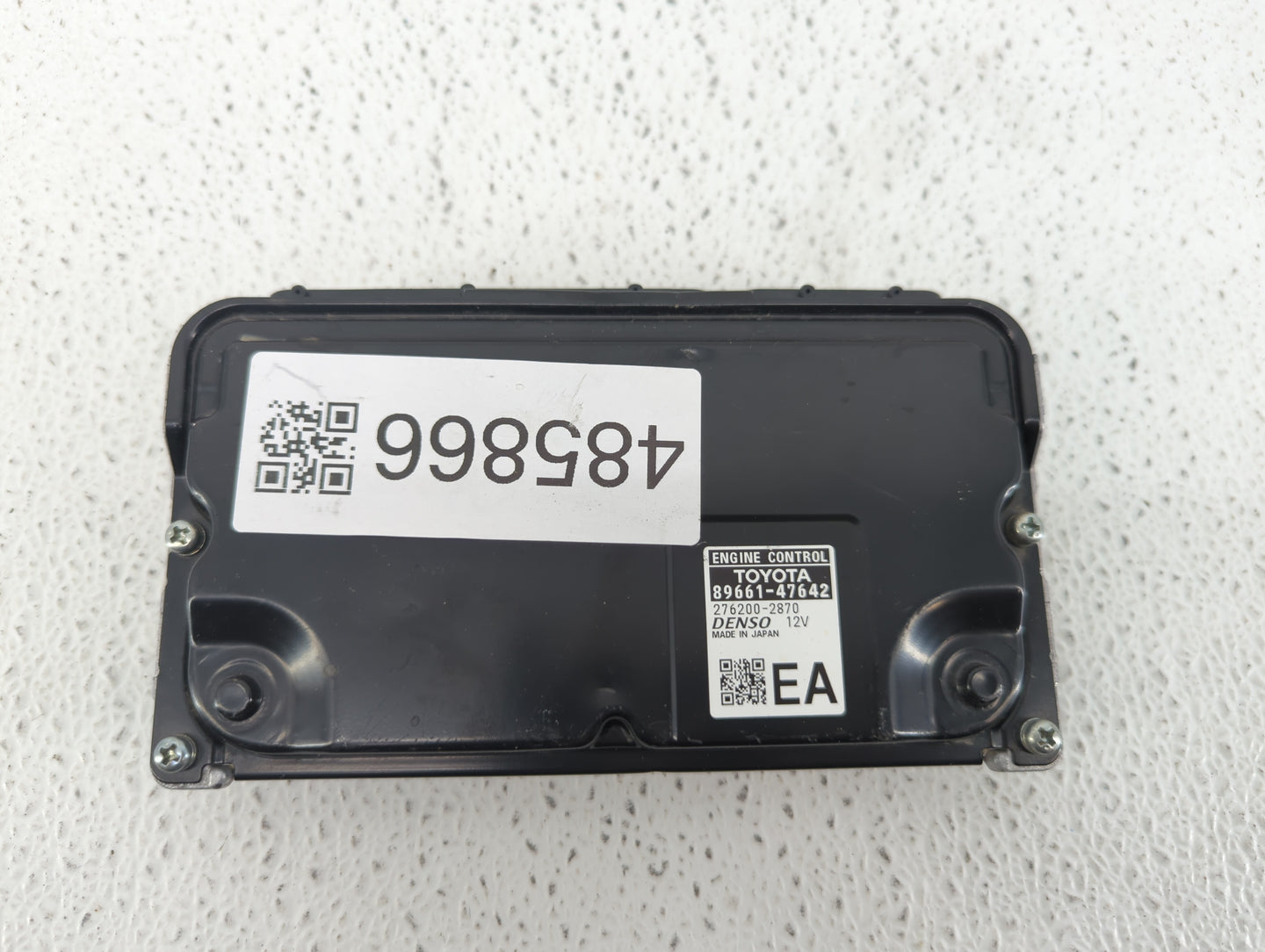 2017-2018 Toyota Prius PCM Engine Control Computer ECU ECM PCU OEM P/N:89661-47643 89661-47642 Fits Fits 2017 2018 OEM Used 