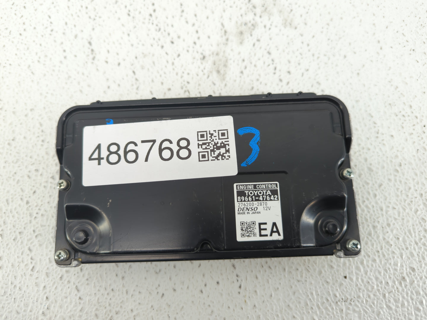2017-2018 Toyota Prius PCM Engine Control Computer ECU ECM PCU OEM P/N:89661-47643 89661-47642 Fits Fits 2017 2018 OEM Used 