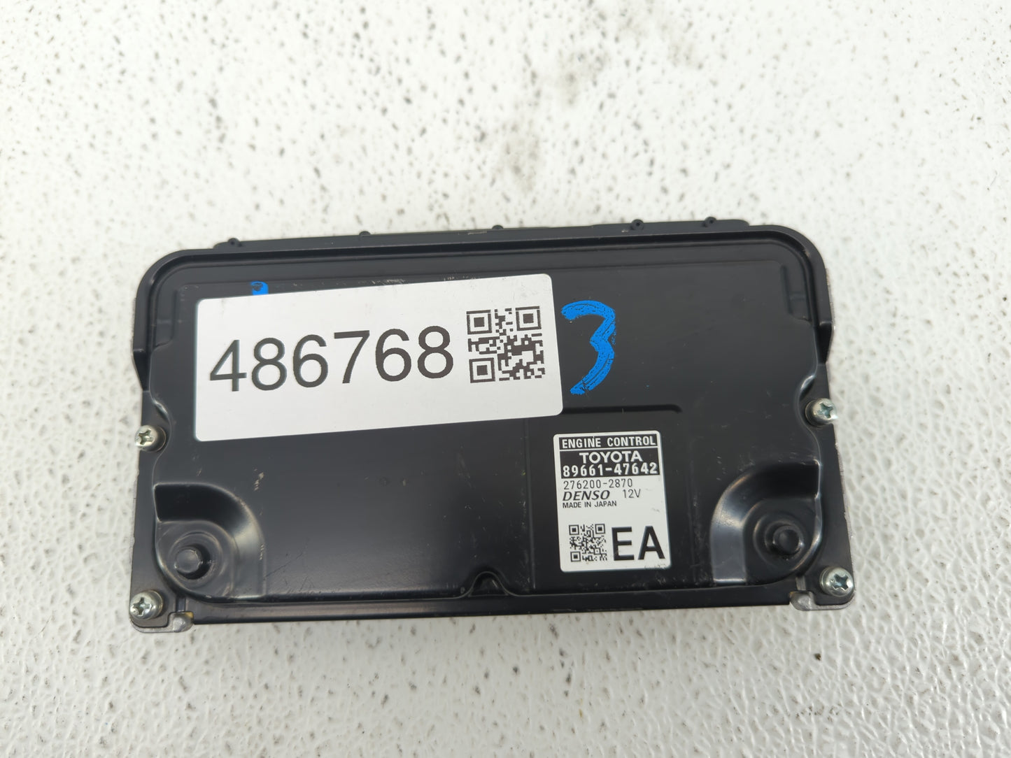 2017-2018 Toyota Prius PCM Engine Control Computer ECU ECM PCU OEM P/N:89661-47643 89661-47642 Fits Fits 2017 2018 OEM Used 