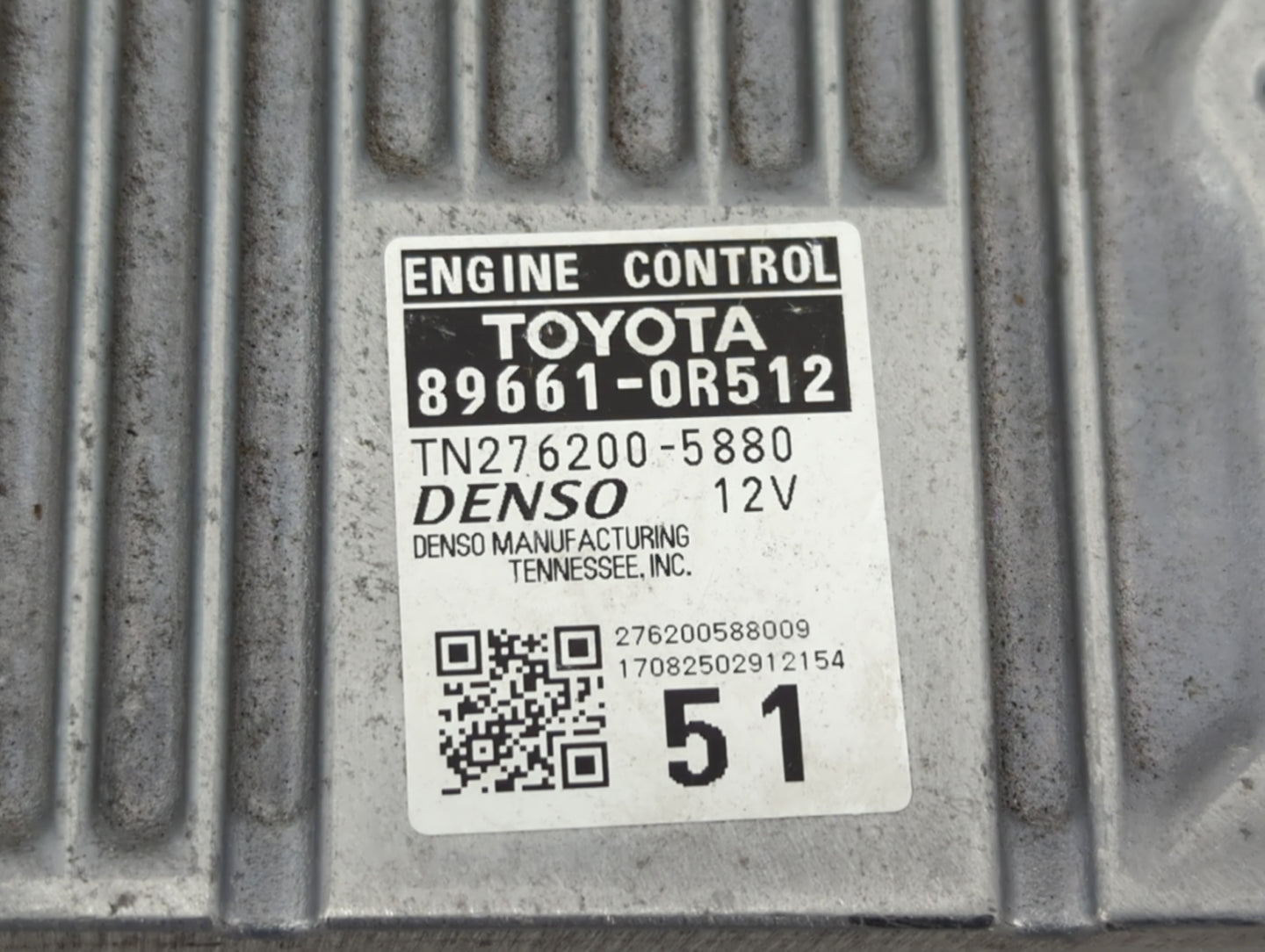 2016-2018 Toyota Rav4 PCM Engine Control Computer ECU ECM PCU OEM P/N:TN275200-5880 89661-0R512 Fits Fits 2016 2017 2018 OEM