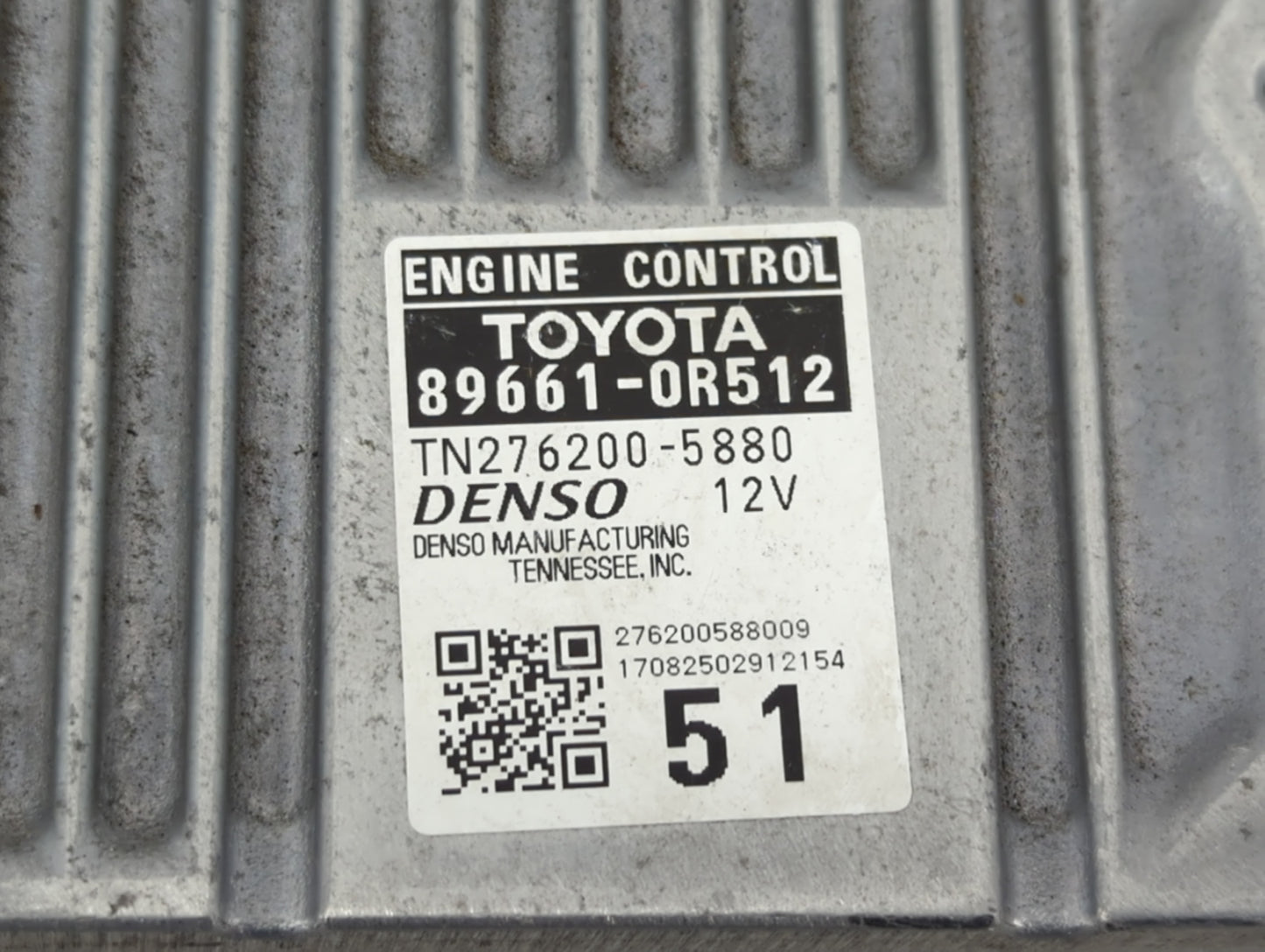 2016-2018 Toyota Rav4 PCM Engine Control Computer ECU ECM PCU OEM P/N:TN275200-5880 89661-0R512 Fits Fits 2016 2017 2018 OEM
