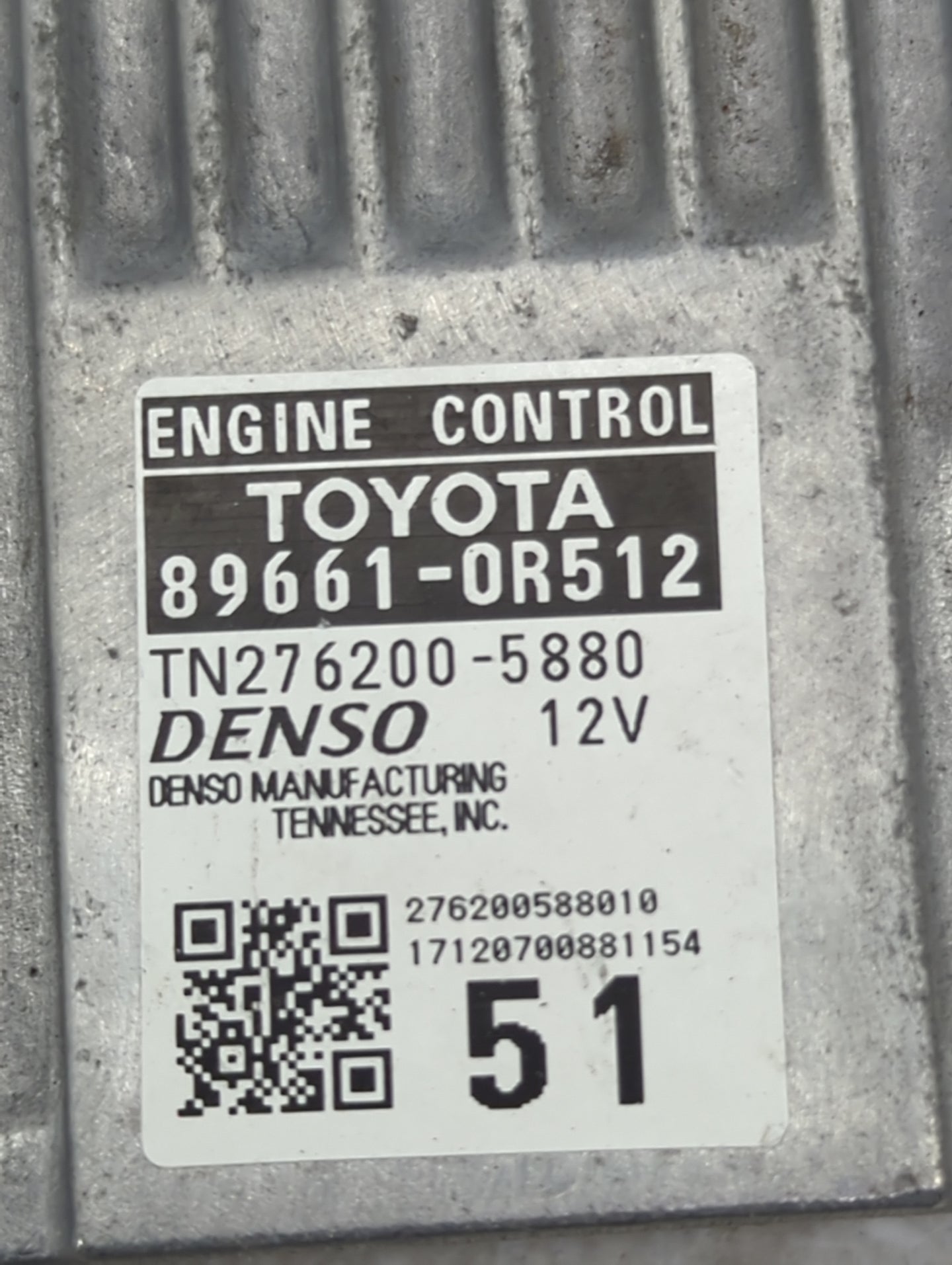 2016-2018 Toyota Rav4 PCM Engine Control Computer ECU ECM PCU OEM P/N:89661-0R512 TN276200-5880 Fits Fits 2016 2017 2018 OEM