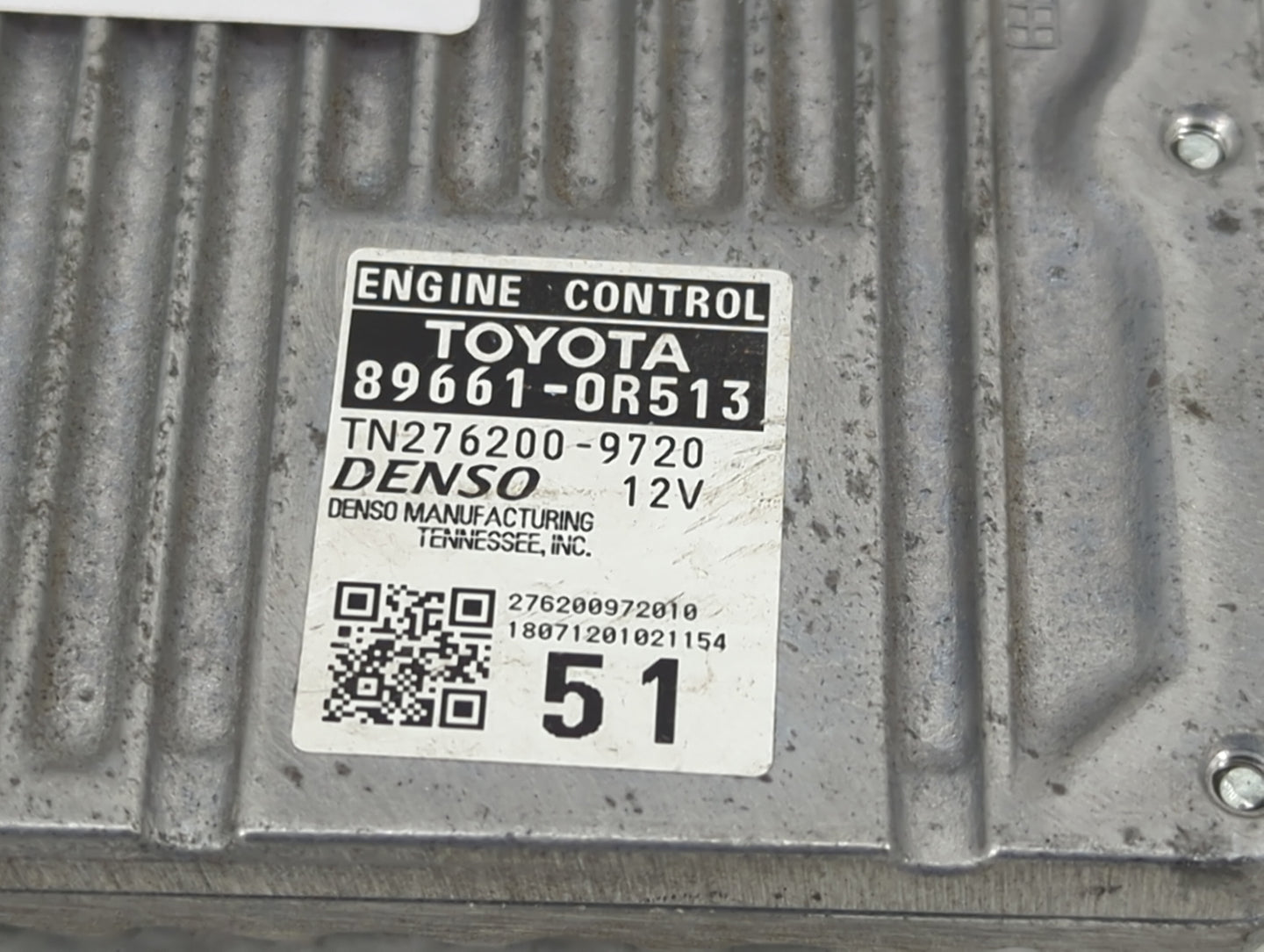 2016-2018 Toyota Rav4 PCM Engine Control Computer ECU ECM PCU OEM P/N:89661-0R513 TN276200-9720 Fits Fits 2016 2017 2018 OEM
