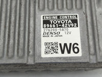 2016-2018 Toyota Rav4 PCM Engine Control Computer ECU ECM PCU OEM P/N:89661-42V92 276200-5870 Fits Fits 2016 2017 2018 OEM U