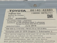 2016-2018 Toyota Rav4 Radio AM FM Cd Player Receiver Replacement P/N:86140-42460 86180-35050 Fits Fits 2016 2017 2018 OEM Us