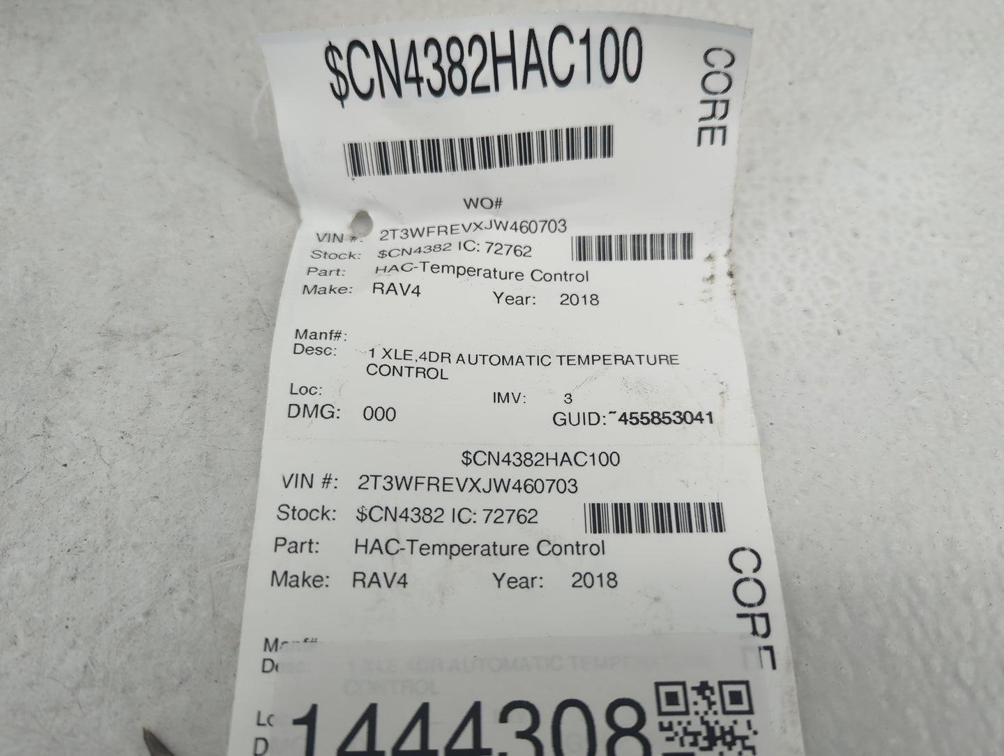 2016-2018 Toyota Rav4 Climate Control Module Temperature AC/Heater Replacement P/N:75F719 Fits Fits 2016 2017 2018 OEM Used 