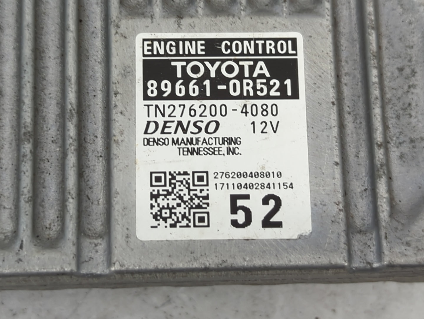 2016-2018 Toyota Rav4 PCM Engine Control Computer ECU ECM PCU OEM P/N:89661-0R521 TN276200-4080 Fits Fits 2016 2017 2018 OEM