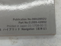 2018 Toyota Rav4 Owners Manual Book Guide P/N:OM42B92U 01999-42B92 OEM Used Auto Parts - Oemusedautoparts1.com