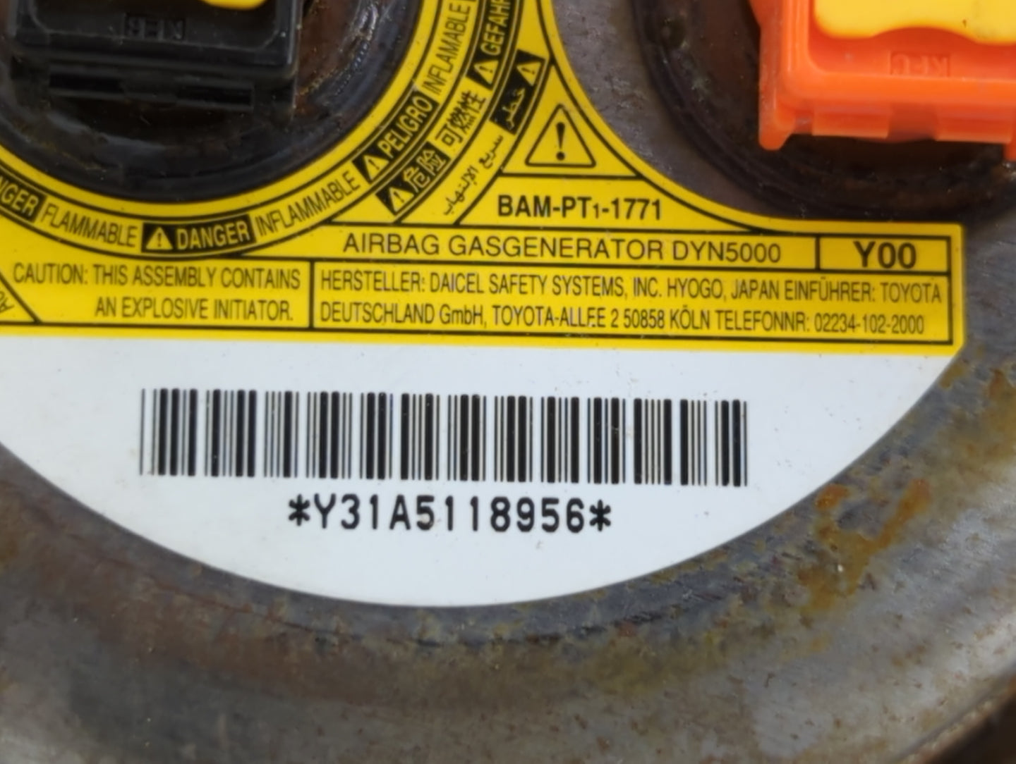 2013-2018 Toyota Rav4 Air Bag Passenger Right Dashboard Oem - Oemusedautoparts1.com