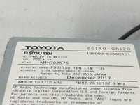 2018 Toyota Sienna Radio AM FM Cd Player Receiver Replacement P/N:86140-08120 Fits OEM Used Auto Parts - Oemusedautoparts1.c