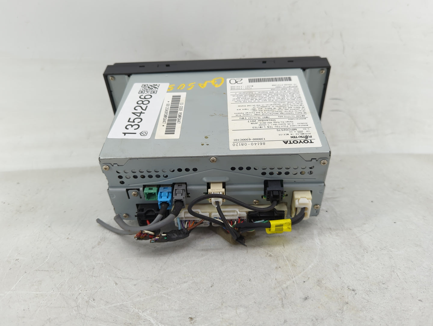 2018 Toyota Sienna Radio AM FM Cd Player Receiver Replacement P/N:86140-08120 Fits OEM Used Auto Parts - Oemusedautoparts1.c