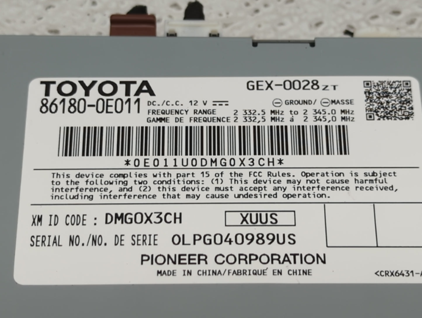 2018 Toyota Sienna Radio AM FM Cd Player Receiver Replacement P/N:86180-0E011 Fits OEM Used Auto Parts - Oemusedautoparts1.c