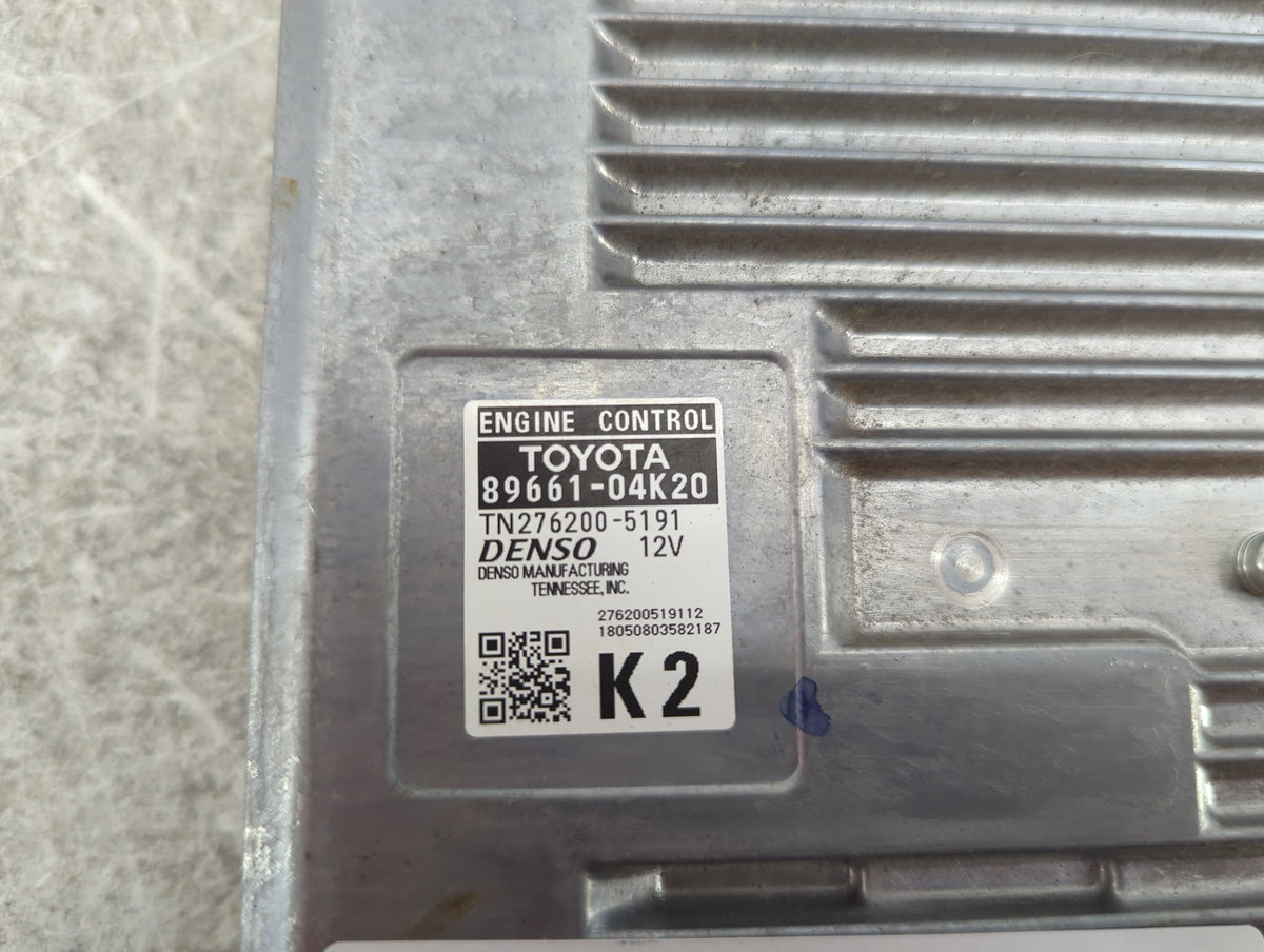 2018-2019 Toyota Tacoma PCM Engine Control Computer ECU ECM PCU OEM P/N:89661-04K20 TN276200-5191 Fits Fits 2018 2019 OEM Us