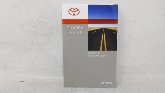2018 Toyota Tundra Owners Manual Book Guide OEM Used Auto Parts