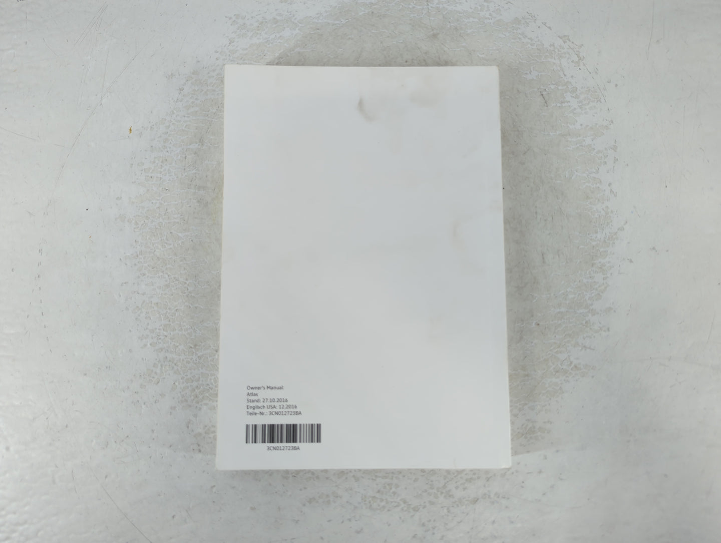 2018 Volkswagen Atlas Owners Manual Book Guide P/N:3CN012723BA OEM Used Auto Parts - Oemusedautoparts1.com