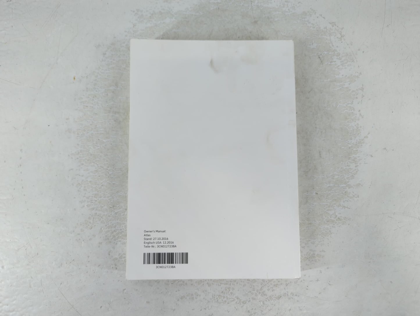 2018 Volkswagen Atlas Owners Manual Book Guide P/N:3CN012723BA OEM Used Auto Parts - Oemusedautoparts1.com