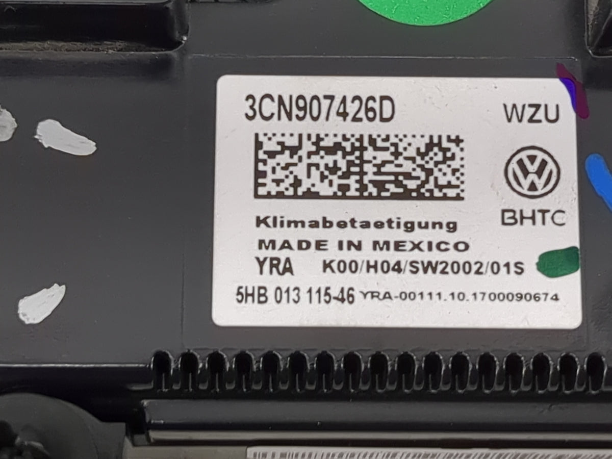 2018-2019 Volkswagen Atlas Climate Control Module Temperature AC/Heater Replacement P/N:3CN907426D 5HB 013 115-46 Fits OEM U