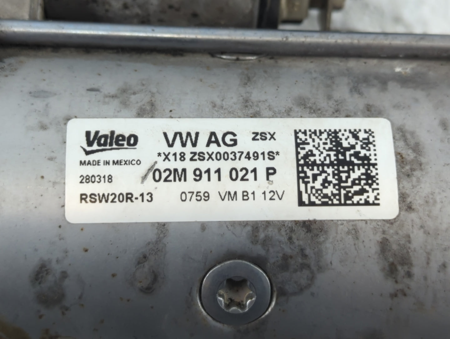 2018-2022 Volkswagen Atlas Car Starter Motor Solenoid OEM P/N:02M 911 021 P Fits Fits 2018 2019 2020 2021 2022 OEM Used Auto