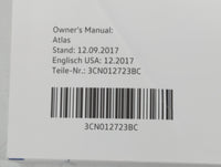 2018 Volkswagen Atlas Owners Manual Book Guide P/N:3CN102723BC OEM Used Auto Parts - Oemusedautoparts1.com