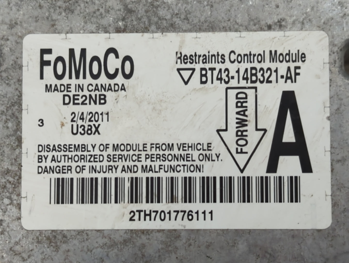 2018 Volkswagen Beetle Chassis Control Module Ccm Bcm Body Control - Oemusedautoparts1.com