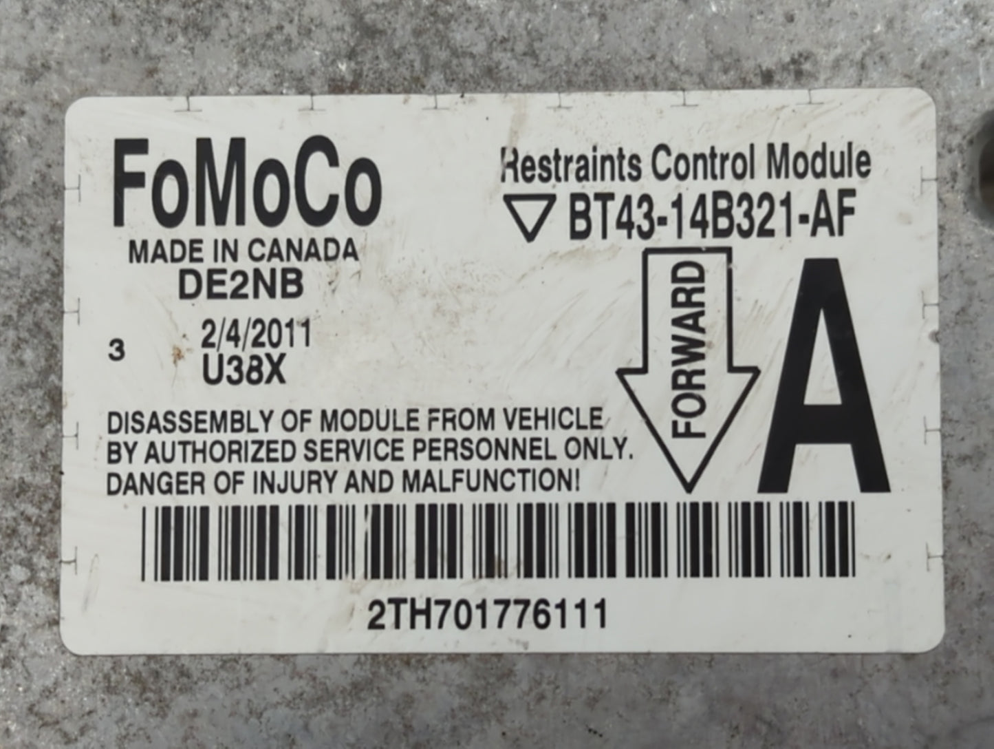 2018 Volkswagen Beetle Chassis Control Module Ccm Bcm Body Control - Oemusedautoparts1.com