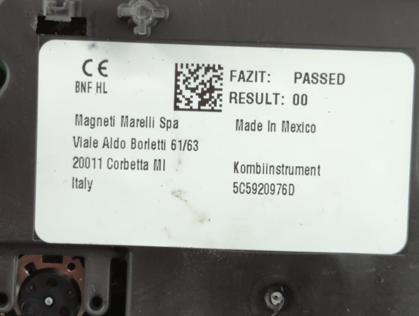 2017-2019 Volkswagen Beetle Instrument Cluster Speedometer Gauges P/N:5C5920976D Fits Fits 2017 2018 2019 OEM Used Auto Part