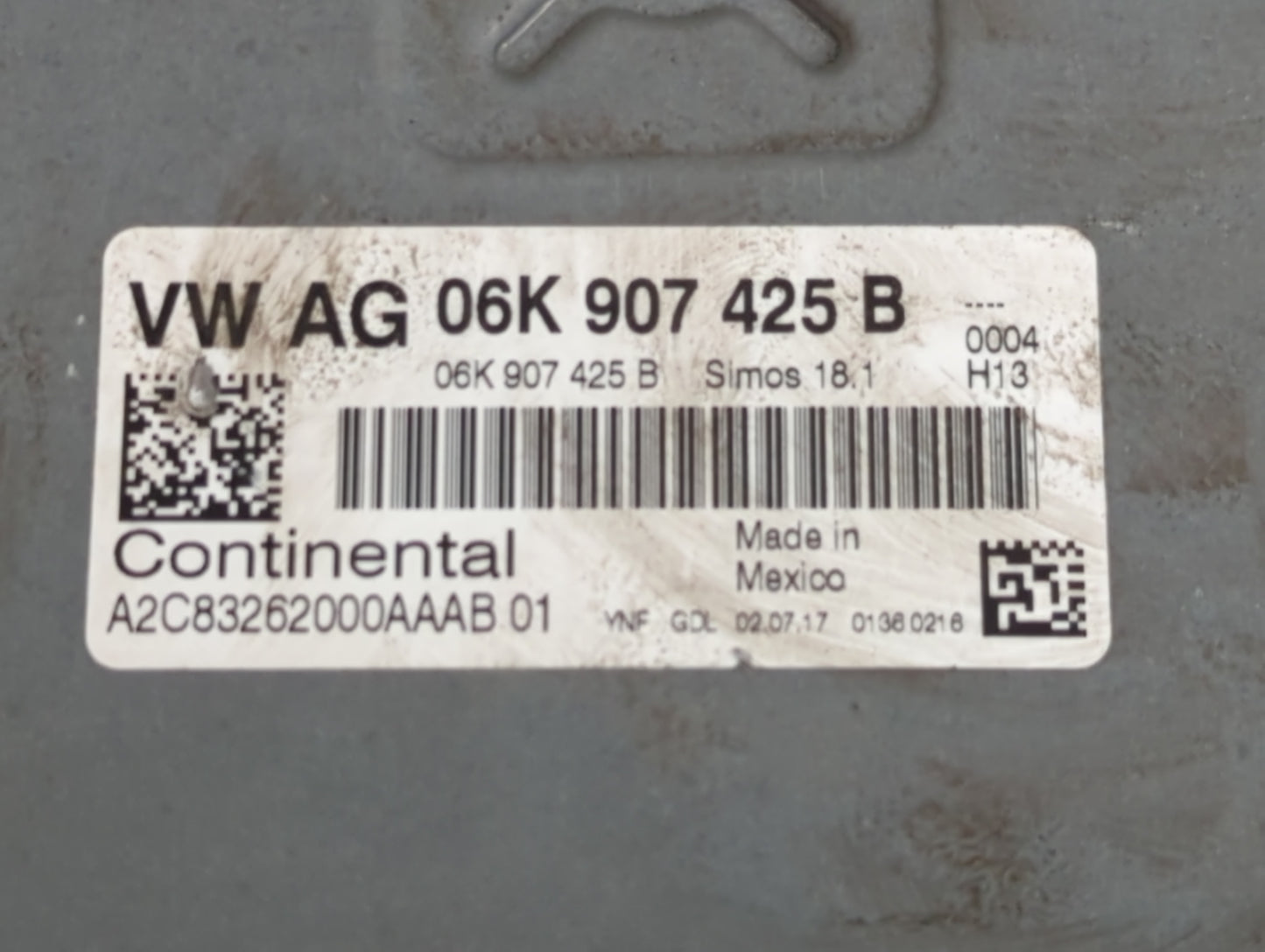 2018-2019 Volkswagen Golf PCM Engine Control Computer ECU ECM PCU OEM P/N:06K 907 425 B Fits Fits 2018 2019 OEM Used Auto Pa