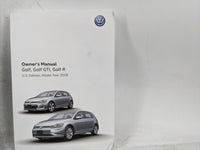 2018 Volkswagen Golf Owners Manual Book Guide P/N:5GM012723AM OEM Used Auto Parts - Oemusedautoparts1.com