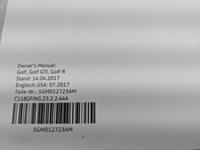 2018 Volkswagen Golf Owners Manual Book Guide P/N:5GM012723AM OEM Used Auto Parts - Oemusedautoparts1.com