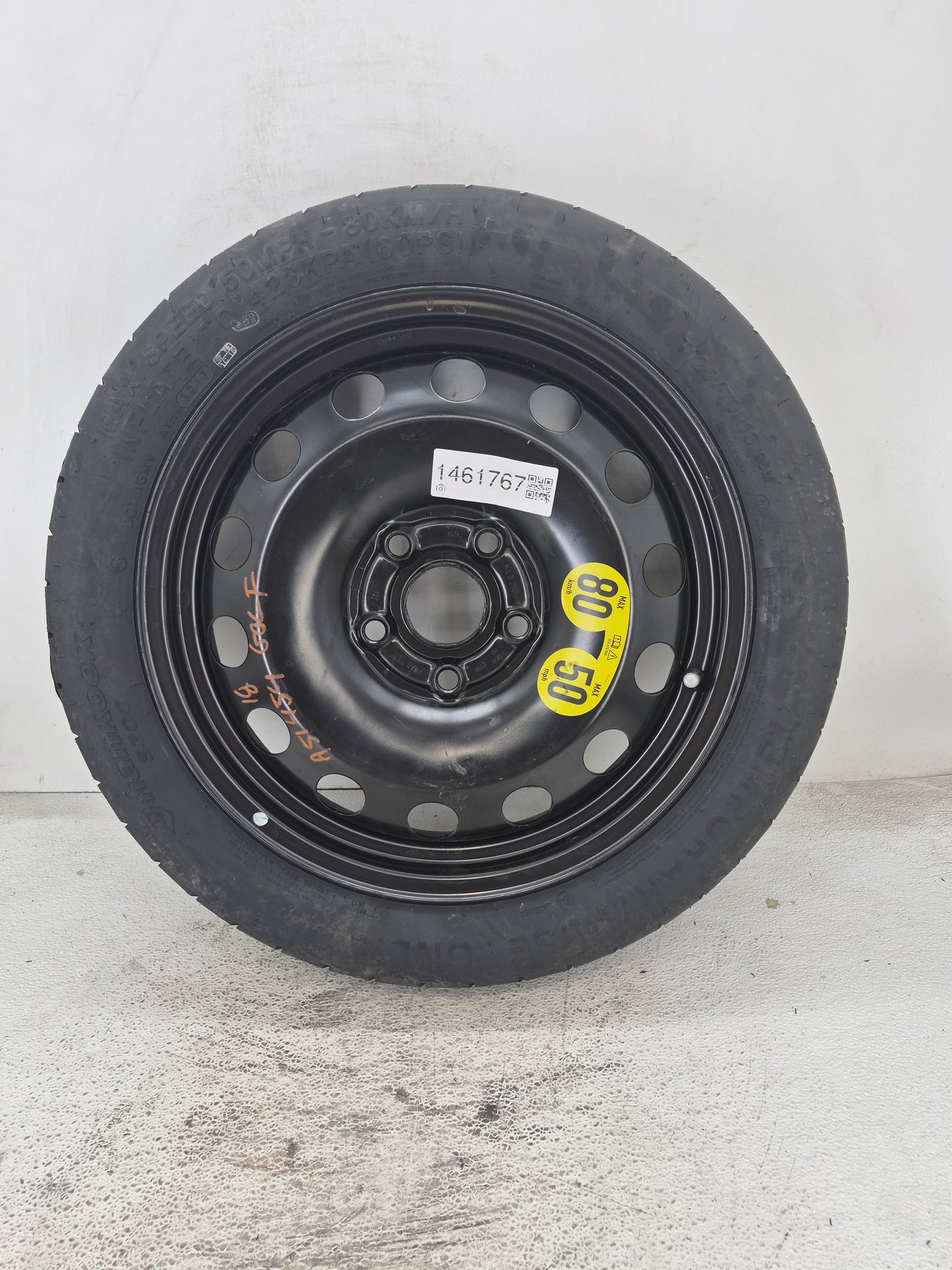 2014-2019 Volkswagen Golf Spare Donut Tire Wheel Rim Oem - Oemusedautoparts1.com