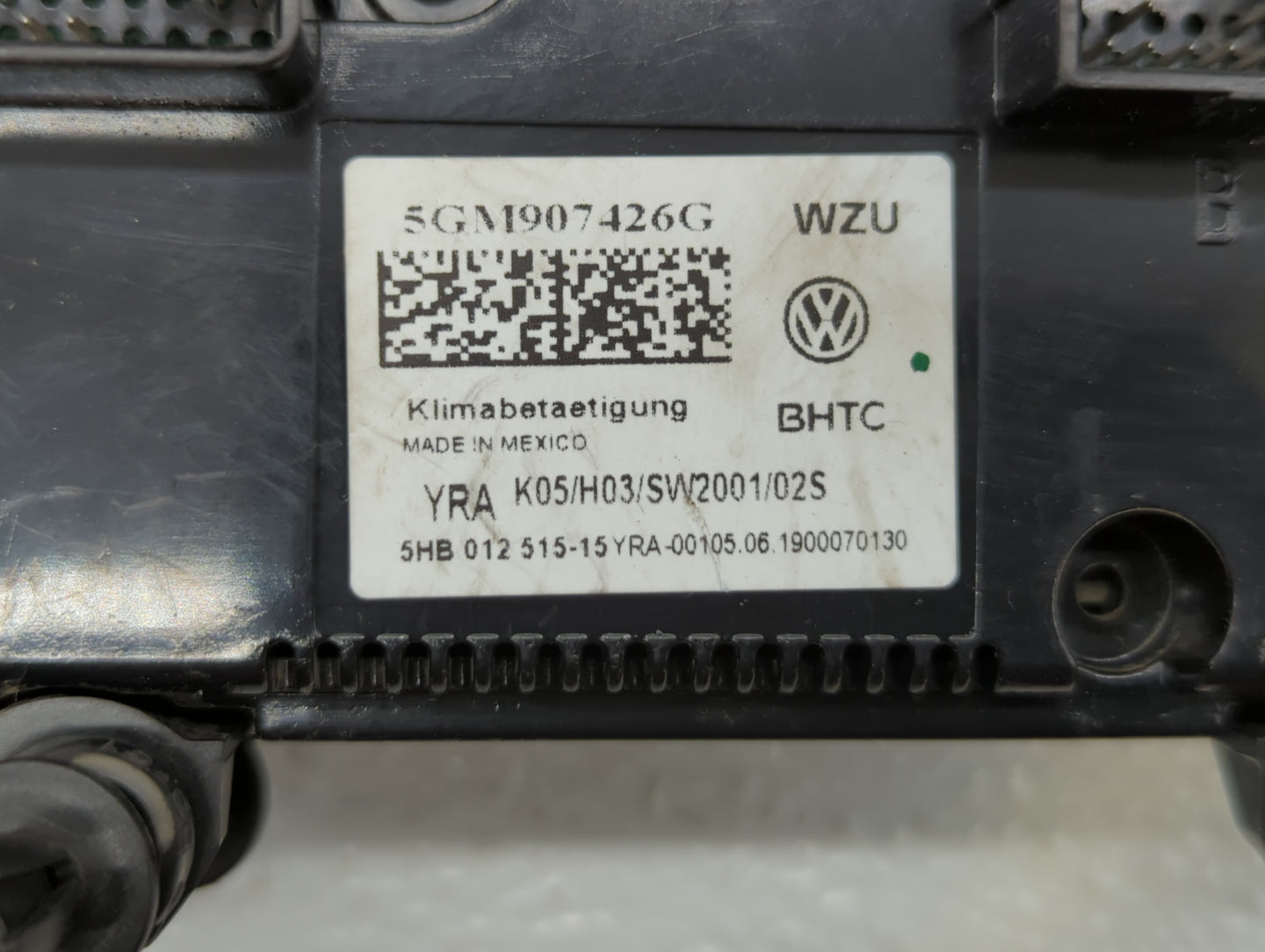 2018-2019 Volkswagen Golf Climate Control Module Temperature AC/Heater Replacement P/N:5GM907426G 5GM907426F Fits Fits 2018 